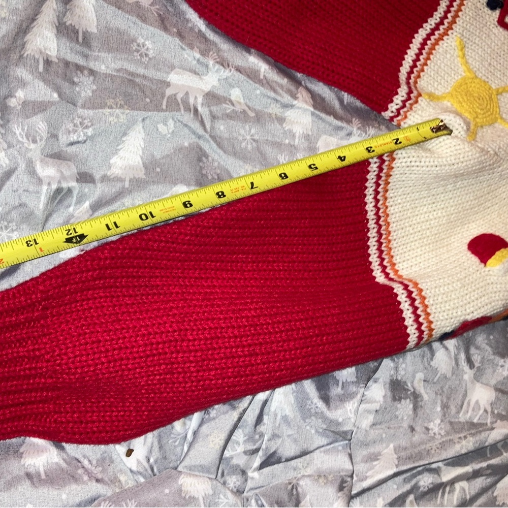 Vintage embroidered folk southwestern colorful sweater 100% acrylic large Korea - Picture 9 of 11